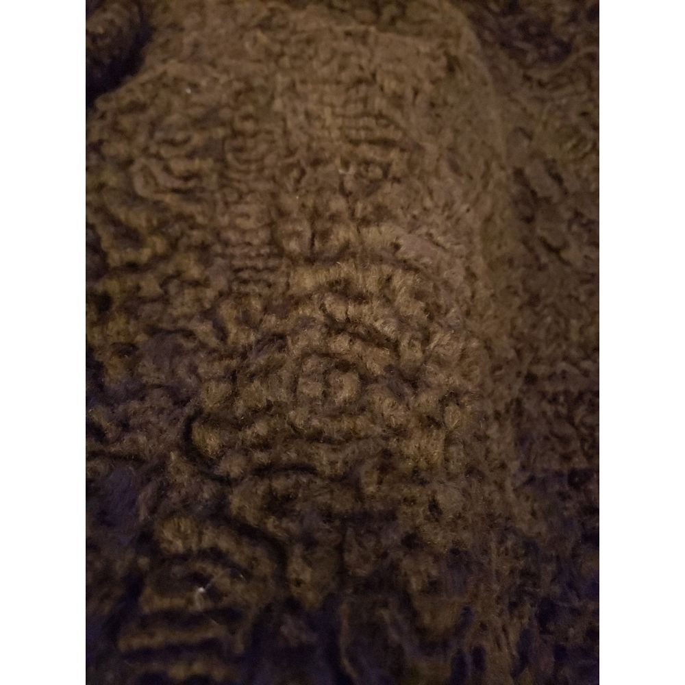 70s Brown and Black Faux Fur Cropped Coat - Picture 5 of 5